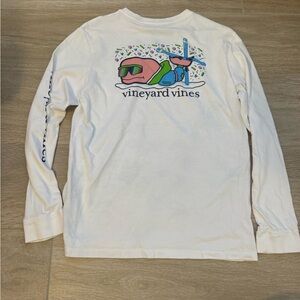 Vineyard Vines White Long Sleeve with Colorful Graphic